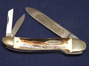 Kissing Crane Rob Klass Solingen Germany Stag 1980 NKCA Museum Founders Whittler Knife