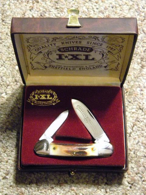 Schrade Wostenholm IXL Sheffield England Stag Canoe - NIB Schrade Wostenholm IXL Sheffield England Stag Canoe - NIB