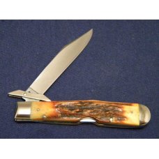 Case XX Stainless USA 3 Dot (1977) Stag 5111 1/2 Blue Scroll Knife - Mint Case XX Stainless USA 3 Dot (1977) Stag 5111 1/2 Blue Scroll Knife - Mint