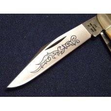 Case XX Stainless USA 3 Dot (1977) Blue Scroll 5347 HP SSP Stag Stockman - Mint Case XX Stainless USA 3 Dot (1977) Blue Scroll 5347 HP SSP Stag Stockman - Mint