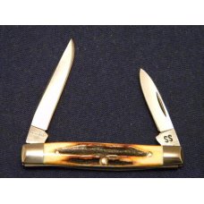 Case XX Stainless USA 5233 SSP 3 Dot (1977) Blue Sroll Stag 2 Blade Pen Knife - Mint Case XX Stainless USA 5233 SSP 3 Dot (1977) Blue Sroll Stag 2 Blade Pen Knife - Mint