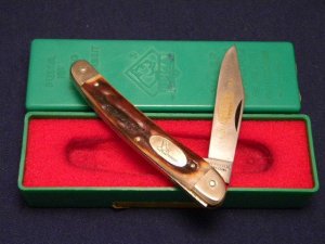 Puma Germany Stainless - A.G. Russel 1974 Luger Pistole 08 Stag Knife - NIB