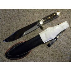 G.C. Co. Solingen Germany (Guttmann Cutlery Co.) Solingen Germany Stag Bowie Sheath Knife G.C. Co. Solingen Germany (Guttmann Cutlery Co.) Solingen Germany Stag Bowie Sheath Knife