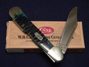 Case XX USA 1997 Teal Jigged Bone 61549L SS Copperlock Knife - Pre Production Quality Test Run - NIB