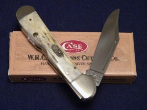 Case XX USA 1999 Genuine Vintage Stag 51549L SS Copperlock Knife 12-31-99 Shield - SFO - NIB