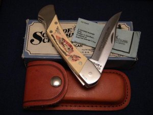 Schrade + USA LTD First Successful Flight 507SC Scrimshaw Folding Lockback Knife - NIB