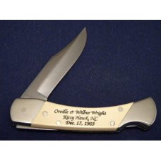 Schrade + USA LTD First Successful Flight 507SC Scrimshaw Folding Lockback Knife - NIB Schrade + USA LTD First Successful Flight 507SC Scrimshaw Folding Lockback Knife - NIB