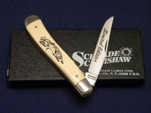 Schrade + USA SC503 Scrimshaw Limited Edition Linerlock Trapper Knife - NIB