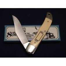 Schrade + USA SC524 Badger Scrimshaw Folding Knife c. 1987 - NIB Schrade + USA SC524 Badger Scrimshaw Folding Knife c. 1987 - NIB