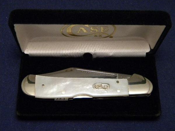 Case XX USA 2000 81549 L SS Genuine Mother of Pearl Copperlock Knife - SFO - NIB Case XX USA 2000 81549 L SS Genuine Mother of Pearl Copperlock Knife - SFO - NIB