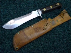Puma Germany Wood 6399 White Hunter Sheath Knife c.1966