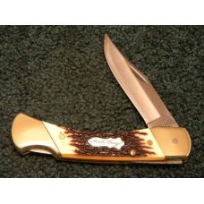 Schrade + USA LB8 Uncle Henry Staglon Papa Bear Folding Lockback Knife - NIB
