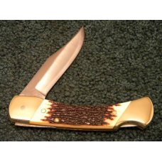 Schrade + USA LB8 Uncle Henry Staglon Papa Bear Folding Lockback Knife - NIB