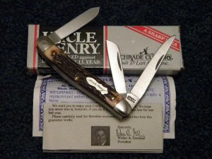 Schrade + USA 897UH Uncle Henry Staglon Signature Stockman Knife - NIB
