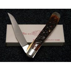 Schrade + USA TM-2 The Miner Bone Linerlock Slimline Trapper Knife - NIB