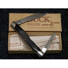 Buck 305 USA Lancer Black Delrin 2 Blade Stockman Knife c.Pre 1986 - NIB Buck 305 USA Lancer Black Delrin 2 Blade Stockman Knife c.Pre 1986 - NIB