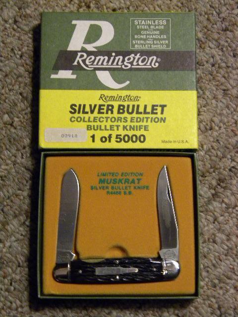 Remington UMC USA 1988 Genuine Bone R4466 Silver Bullet Muskrat Knife - NIB Remington UMC USA 1988 Genuine Bone R4466 Silver Bullet Muskrat Knife - NIB