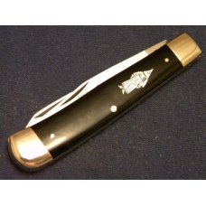 Buck Creek Solingen Germany Black KKK Trapper Knife c.1995 Buck Creek Solingen Germany Black KKK Trapper Knife c.1995