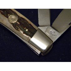 Custom Stag Slip Joint Folding Stockman Knife by A.M. Mayhall - C. 1960's Custom Stag Slip Joint Folding Stockman Knife by A.M. Mayhall - C. 1960's