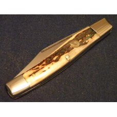 Custom Stag Slip Joint Folding Stockman Knife by A.M. Mayhall - C. 1960's Custom Stag Slip Joint Folding Stockman Knife by A.M. Mayhall - C. 1960's