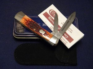 Case Bros. Cutlery Co. USA Chestnut Bone 62130 SS Large Gunstock Knife - NIB