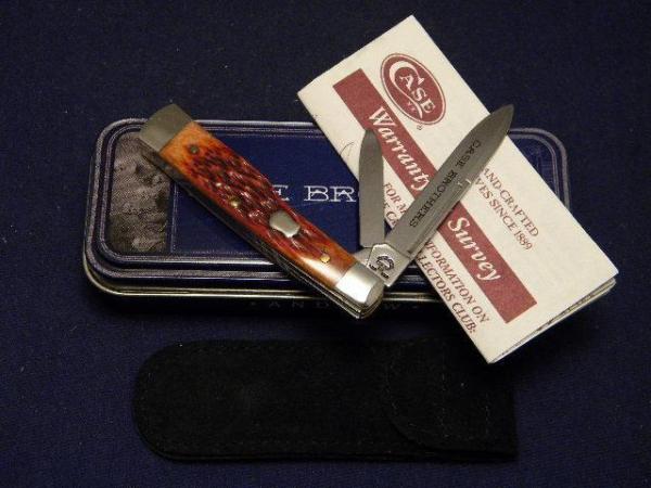 Case Bros. Cutlery Co. USA Chestnut Bone 6215 SS Small Gunstock Knife - NIB
