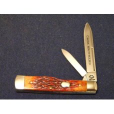 Case Bros. Cutlery Co. USA Chestnut Bone 6215 SS Small Gunstock Knife - NIB