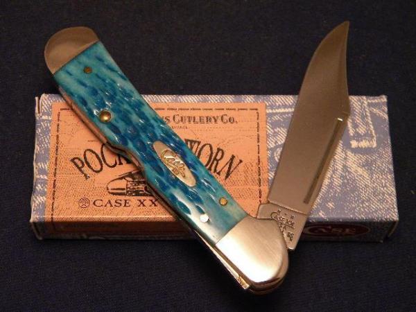 Case XX USA 2004 Pocket Worn Caribbean Blue Bone 61549L SS Copperlock Knife - NIB Case XX USA 2004 Pocket Worn Caribbean Blue Bone 61549L SS Copperlock Knife - NIB