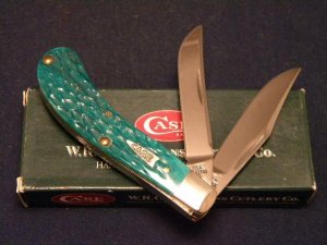 Case XX USA 2004 Tony Bose Jade Bone 62110 SS Saddlehorn Knife - NIB