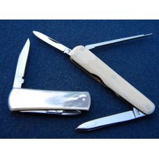 Ibberson (Stan Shaw) Sheffileld England 1976 Pearl Pen Knife & Ivory Lobster Knife Ibberson (Stan Shaw) Sheffileld England 1976 Pearl Pen Knife & Ivory Lobster Knife