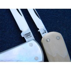 Ibberson (Stan Shaw) Sheffileld England 1976 Pearl Pen Knife & Ivory Lobster Knife Ibberson (Stan Shaw) Sheffileld England 1976 Pearl Pen Knife & Ivory Lobster Knife