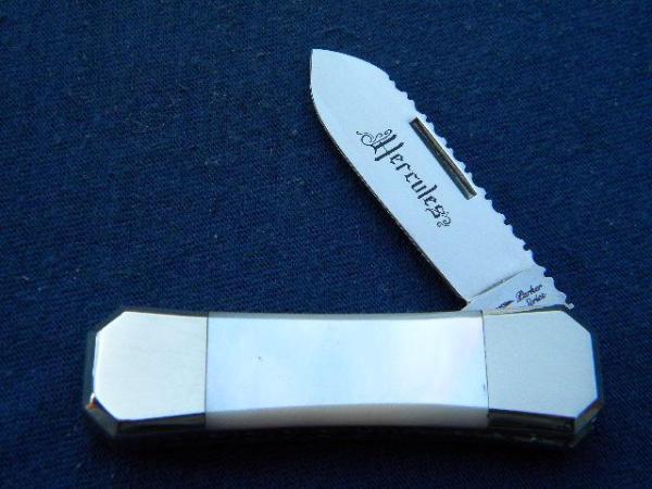 Parker Custom Series Japan Pearl Hercules Knife *Fileworked* Parker Custom Series Japan Pearl Hercules Knife *Fileworked*