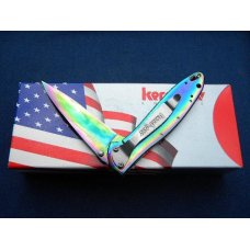 Kershaw 1660VIB USA Ken Onion Leek Rainbow Speed-Safe Assisted Opener Knife c.April-2003 Kershaw 1660VIB USA Ken Onion Leek Rainbow Speed-Safe Assisted Opener Knife c.April-2003