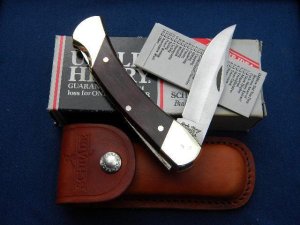 Uncle Henry Schrade + LB7 USA Wood Bear Paw Folding Lockback Knife - NIB