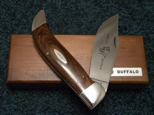 Case XX USA 1970's Wood P172 Buffalo Clasp Knife