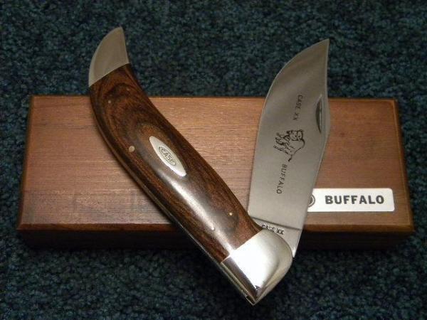 Case XX USA 1970's Wood P172 Buffalo Clasp Knife Case XX USA 1970's Wood P172 Buffalo Clasp Knife
