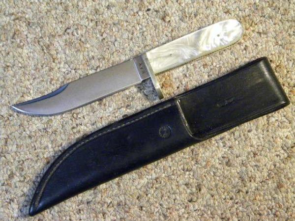 Custom NAY Fixed Blade Sheath Knife Imitation Pearl Custom NAY Fixed Blade Sheath Knife Imitation Pearl