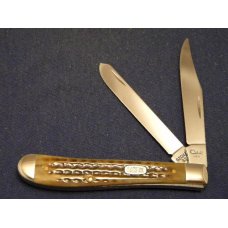 Case XX USA 1998 Pocket Worn Green Bone 62048 SS Slimline Trapper Knife - NIB Case XX USA 1998 Pocket Worn Green Bone 62048 SS Slimline Trapper Knife - NIB