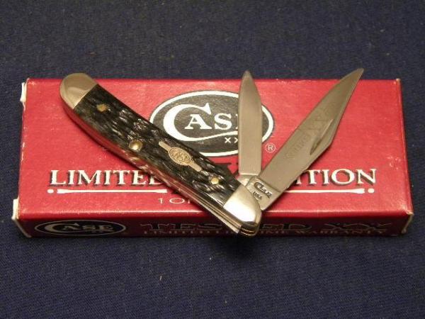 Case XX USA 1997 Dark Black Rogers Bone 6220 SS Limited Edition Peanut Knife - NIB Case XX USA 1997 Dark Black Rogers Bone 6220 SS Limited Edition Peanut Knife - NIB