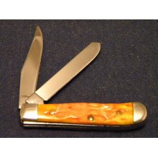 Case XX USA 2005 Orange Peel Bone 62154 SS Limited Edition Tiny Trapper Knife - NIB Case XX USA 2005 Orange Peel Bone 62154 SS Limited Edition Tiny Trapper Knife - NIB
