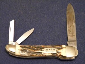 Kissing Crane Rob Klass Solingen Germany Stag 1980 NKCA Museum Founders Whittler Knife