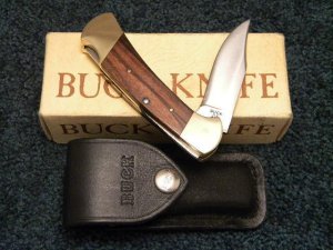 Buck 112 USA Ranger Wood Folding Lockback Knife c.1973 - NIB