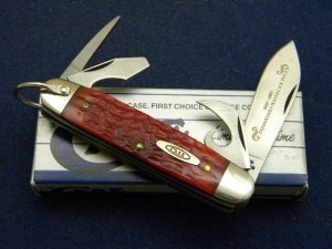 Case XX 1889-1989 Centennial Red Bone R640045 SS Scout/Utility Knife - NIB
