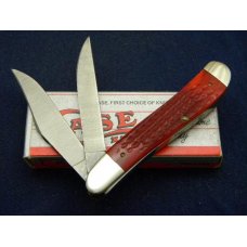 Case XX Bradford PA USA 1990 Red Bone R6240WH SS 1st Issue Wharncliffe Dog Leg Trapper Knife - NIB Case XX Bradford PA USA 1990 Red Bone R6240WH SS 1st Issue Wharncliffe Dog Leg Trapper Knife - NIB