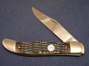 Case XX SS USA 1981 Bone TKCA 6165 SSP Texas Knife Collectors Folding Hunter Knife