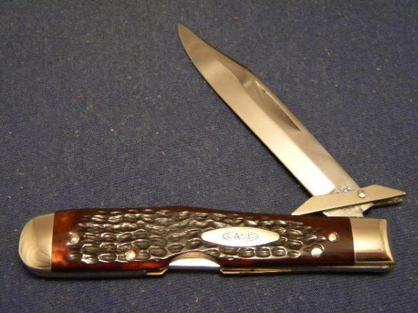 Case XX USA 4 Dot (1976) Bone 6111 1/2 Swing Guard Lockback Knife 