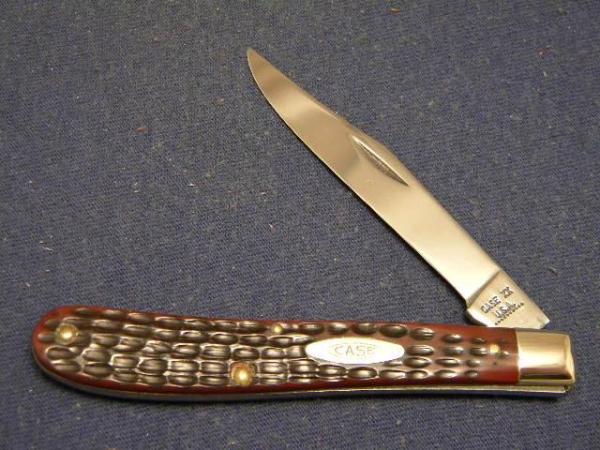 Case XX USA 10 Dot (1970) Delrin 61048 Slimline Trapper Farmers Knife Case XX USA 10 Dot (1970) Delrin 61048 Slimline Trapper Farmers Knife