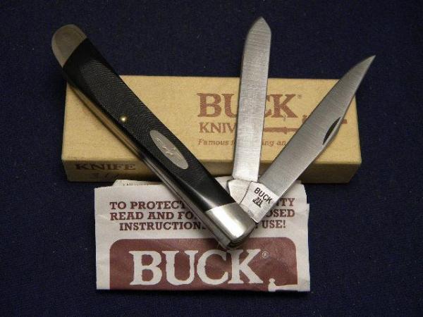 Buck 311 USA Black Delrin Slimline Trapper Knife c.Pre 1986 - NIB Buck 311 USA Black Delrin Slimline Trapper Knife c.Pre 1986 - NIB