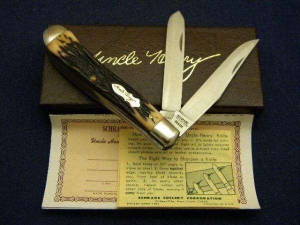 Schrade Stainless 285UH Uncle Henry Staglon Pro Trapper Knife - NIB Schrade Stainless 285UH Uncle Henry Staglon Pro Trapper Knife - NIB