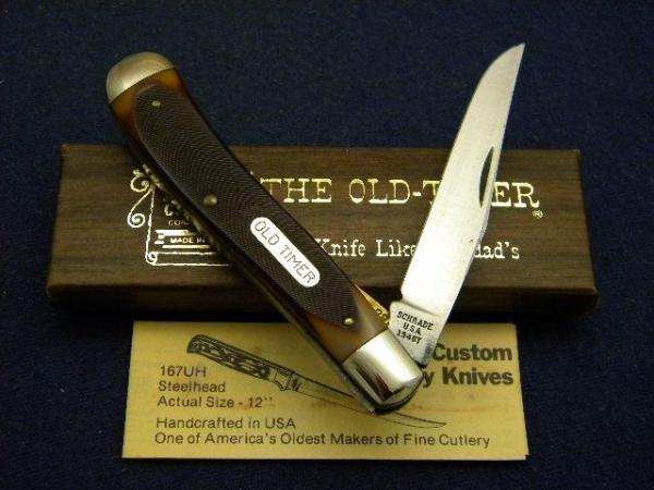 Schrade USA 194OT Delrin Gunstock Trapper Linerlock Knife - NIB Schrade USA 194OT Delrin Gunstock Trapper Linerlock Knife - NIB